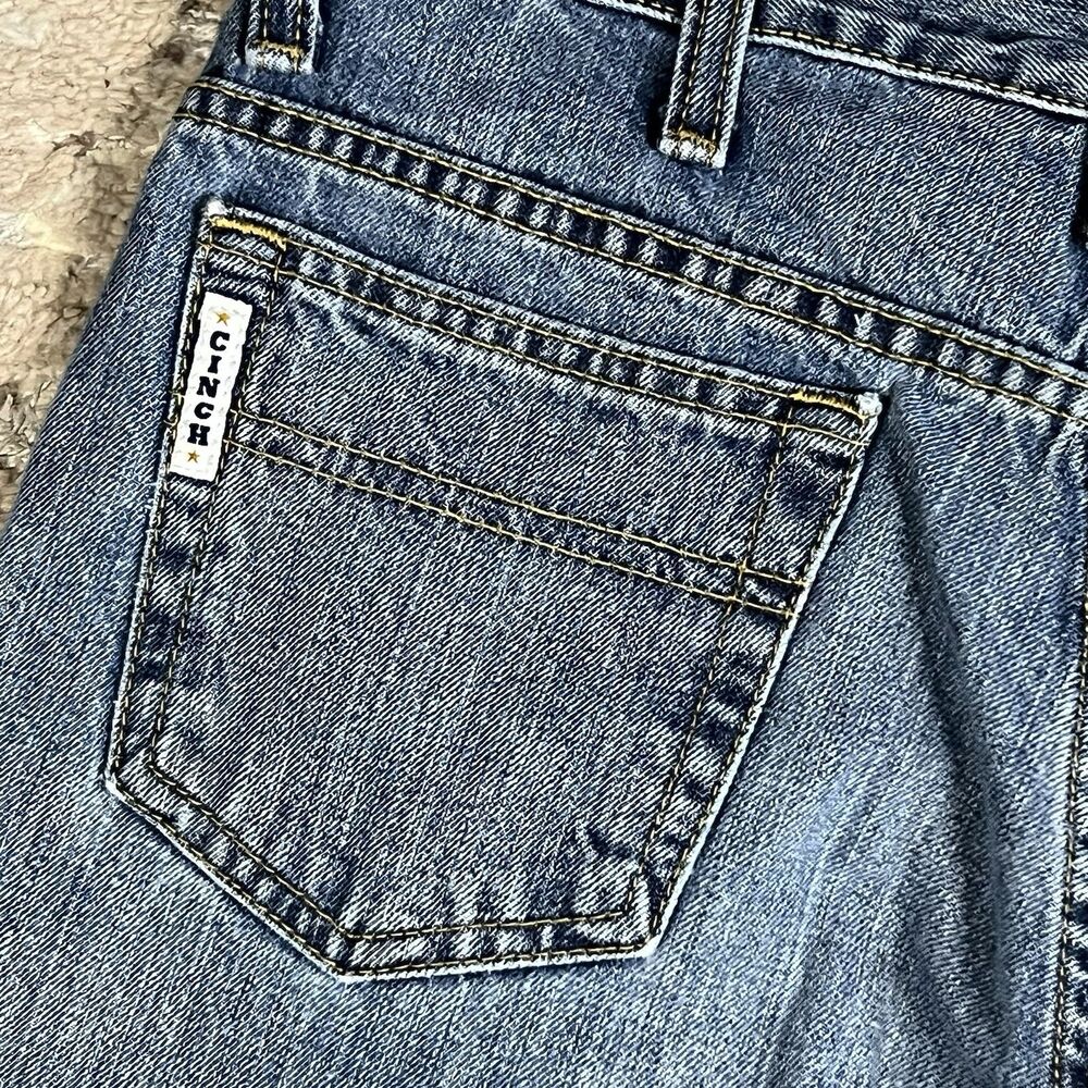 Cinch Jeans Men’s White Label Relaxed 31(30)x34 Straight Leg MB92834 Workwear - Picture 8 of 12
